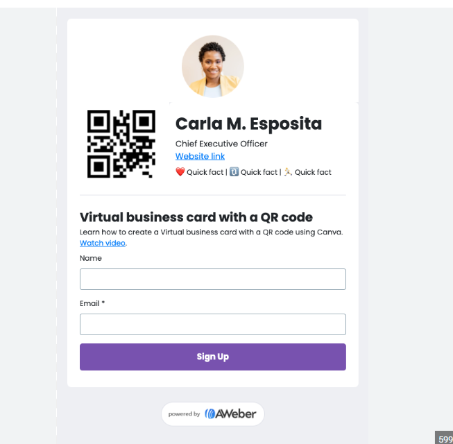 Advertise QR code to grow your email list