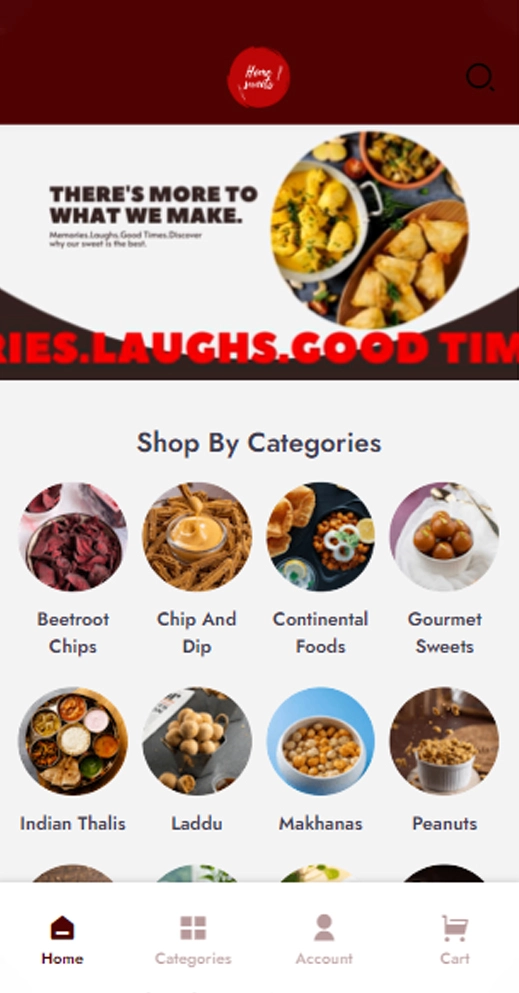 Ecommerce website builder: Food & Beverage business website template